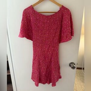 Free People Florence Lace-Up Back Mini Dress Size Small
